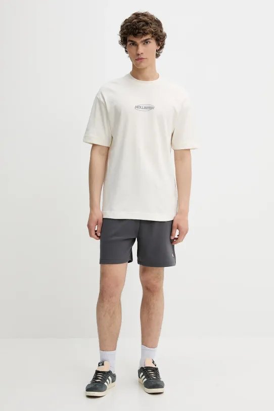 Hollister Co. t-shirt KI323.5272.100 beżowy SS25