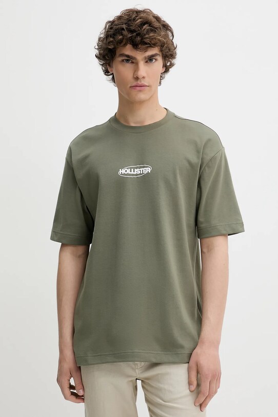 Tričko Hollister Co. relaxed zelená KI323.5272.300