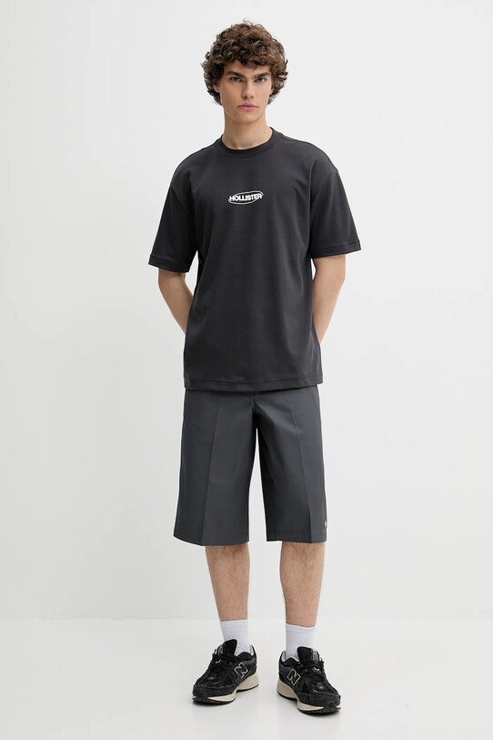 Hollister Co. t-shirt KI323.5272.901 grigio SS25
