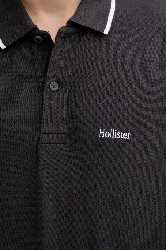 Hollister Co. tricou polo KI324.5199.900 gri