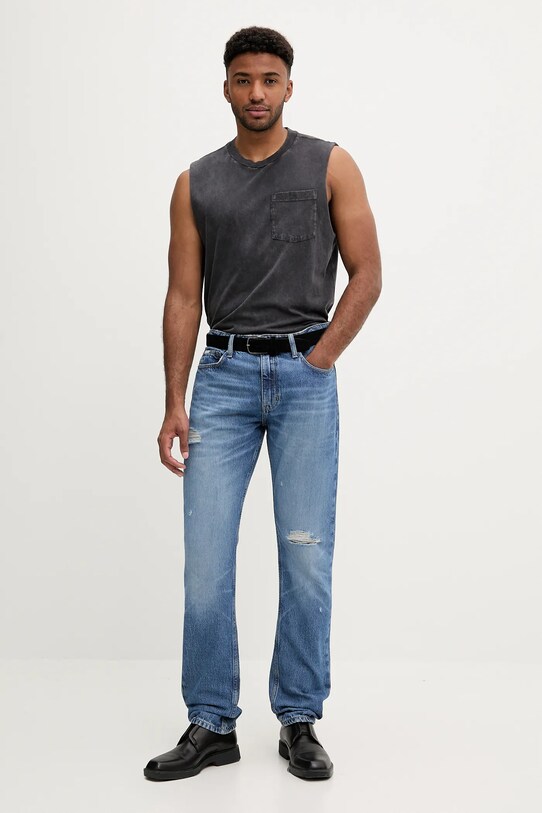 Hollister Co. tricou din bumbac KI324.5211.908 gri SS25