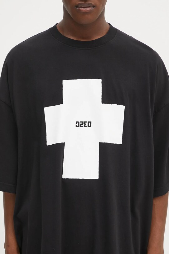 032C t-shirt bawełniany 'Point Zero' czarny S25.URC.0152.050