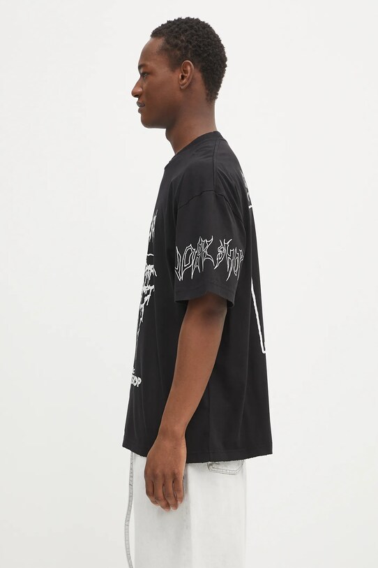 032C t-shirt bawełniany 'Armour' S25.URC.0113.050 czarny SS25