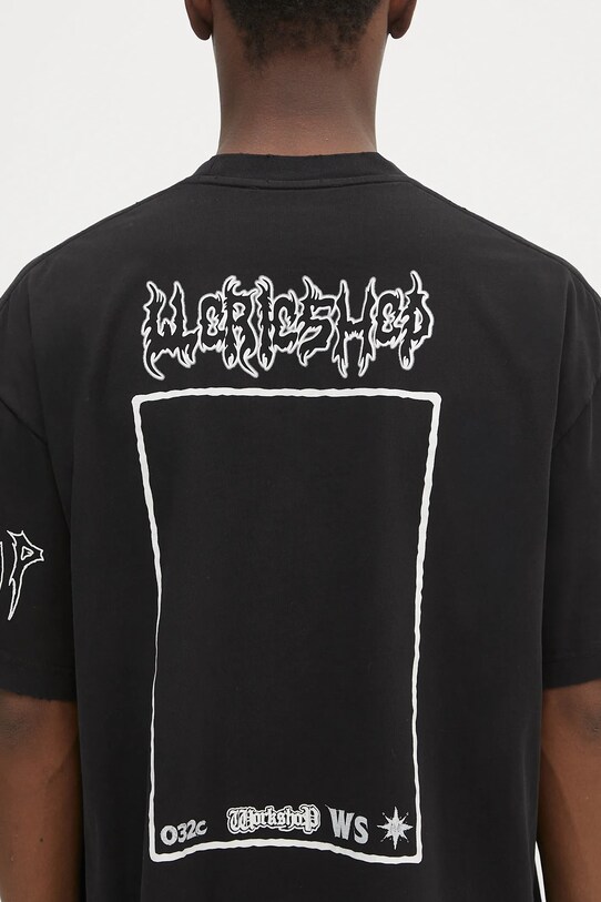 032C t-shirt bawełniany 'Armour' czarny S25.URC.0113.050