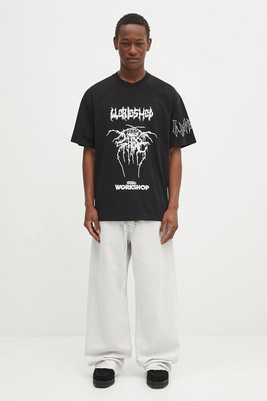 032C t-shirt bawełniany 'Armour' S25.URC.0113.050 czarny