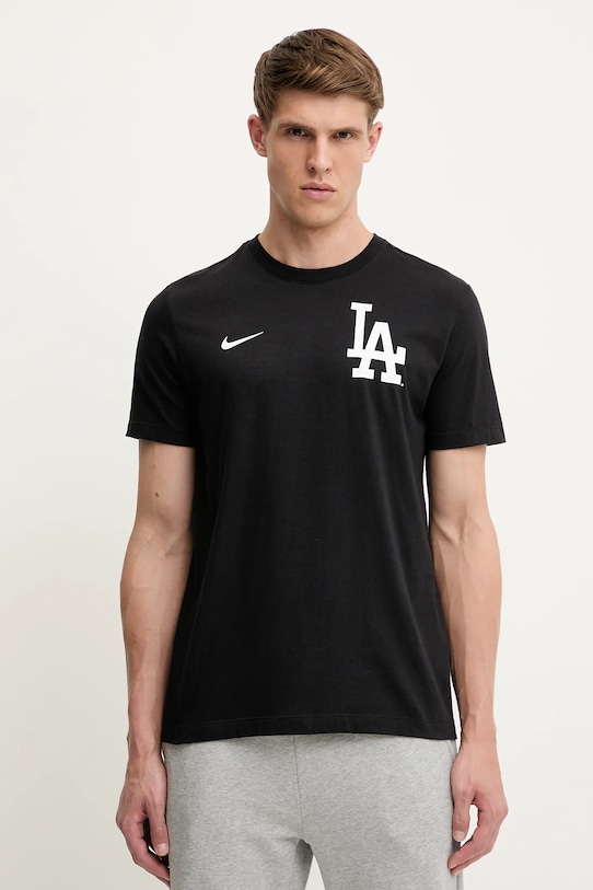 Ruházat Nike pamut póló Los Angeles Dodgers N199.00A.LD.9UX fekete