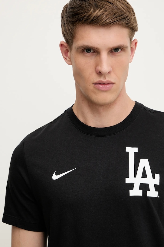 Nike pamut póló Los Angeles Dodgers fekete N199.00A.LD.9UX