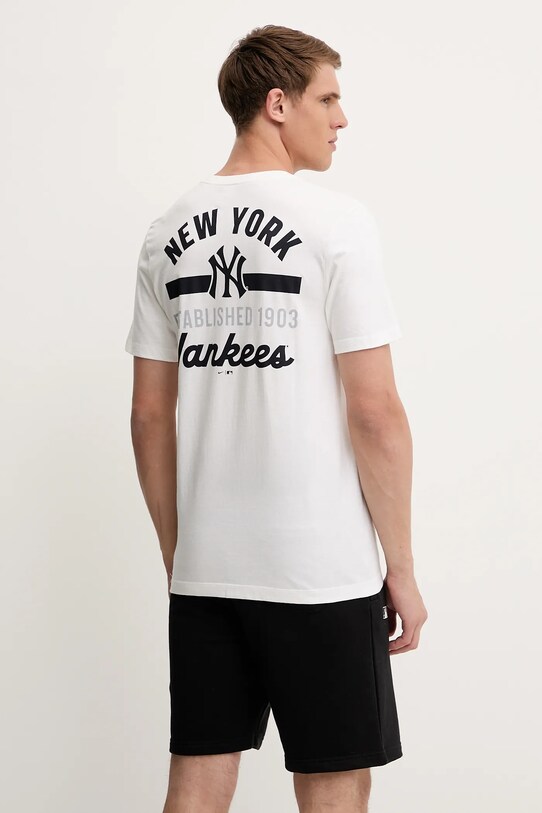 Odzież Nike t-shirt bawełniany New York Yankees N199.10A.NK.9UX biały