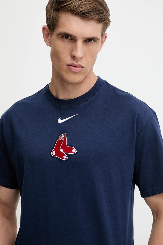Nike t-shirt bawełniany Boston Red Sox granatowy 01AY.44B.BQ.32K