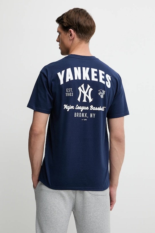Nike t-shirt bawełniany New York Yankees nadruk granatowy 01AY.44B.NK.32K