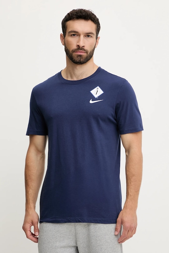 Βαμβακερό μπλουζάκι Nike Detroit Tigers εμπριμέ σκούρο μπλε N199.44B.DG.SAZ
