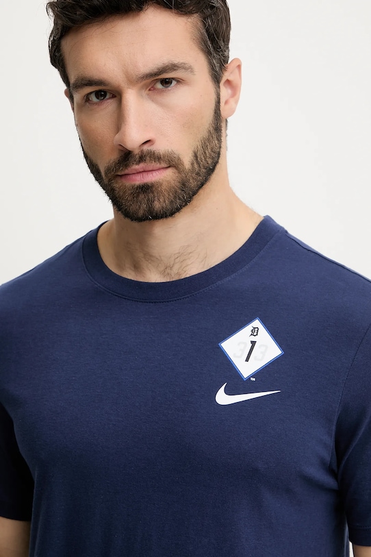 Βαμβακερό μπλουζάκι Nike Detroit Tigers σκούρο μπλε N199.44B.DG.SAZ