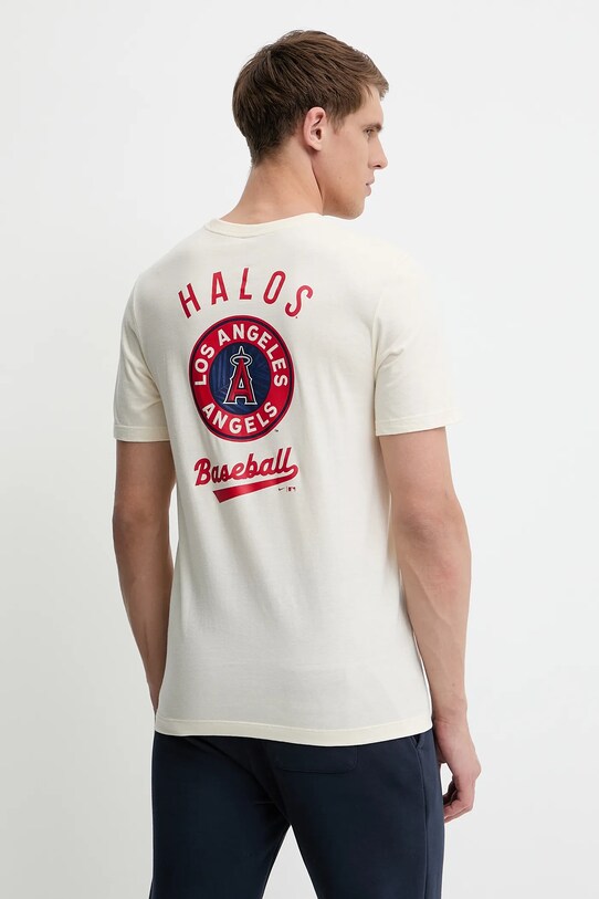 Βαμβακερό μπλουζάκι Nike Los Angeles Angels βαμβάκι μπεζ N199.15A.ANG.SAZ