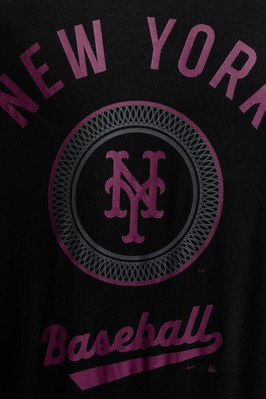 Nike t-shirt bawełniany New York Mets N199.00A.NME.SAZ czarny