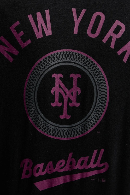 Βαμβακερό μπλουζάκι Nike New York Mets N199.00A.NME.SAZ μαύρο