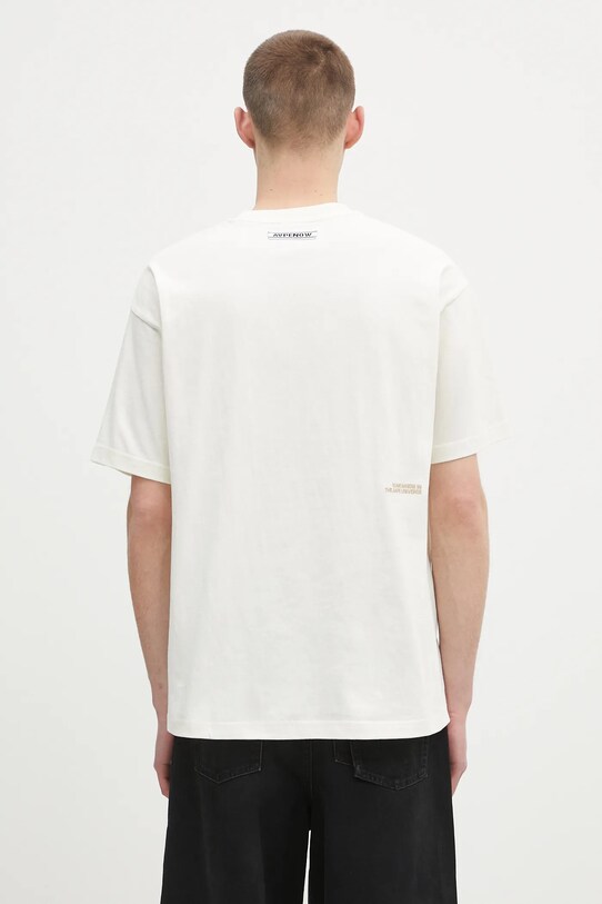 Odzież AAPE t-shirt bawełniany Now AAPTEM1598XXO beżowy