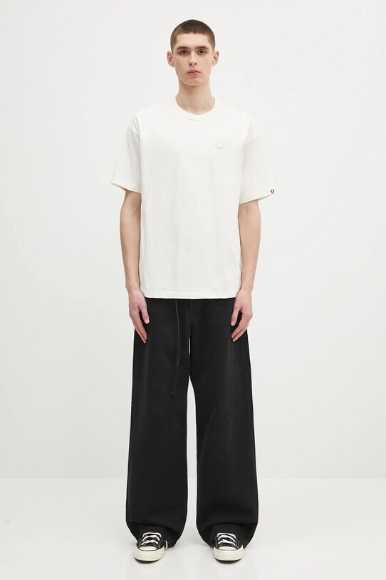 AAPE t-shirt bawełniany Now AAPTEM1598XXO beżowy