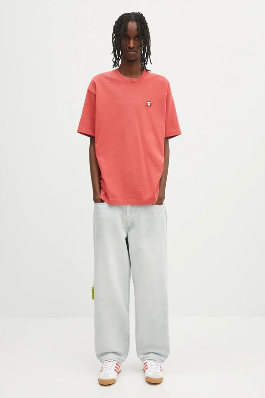 Памучна тениска AAPE Now AAPTEM1598XXO червен