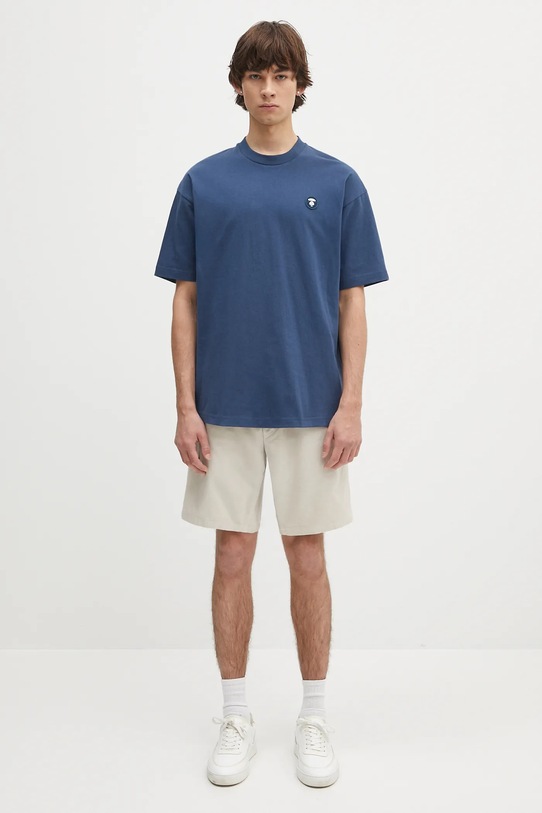 Хлопковая футболка AAPE Now AAPTEM1598XXO тёмно-синий