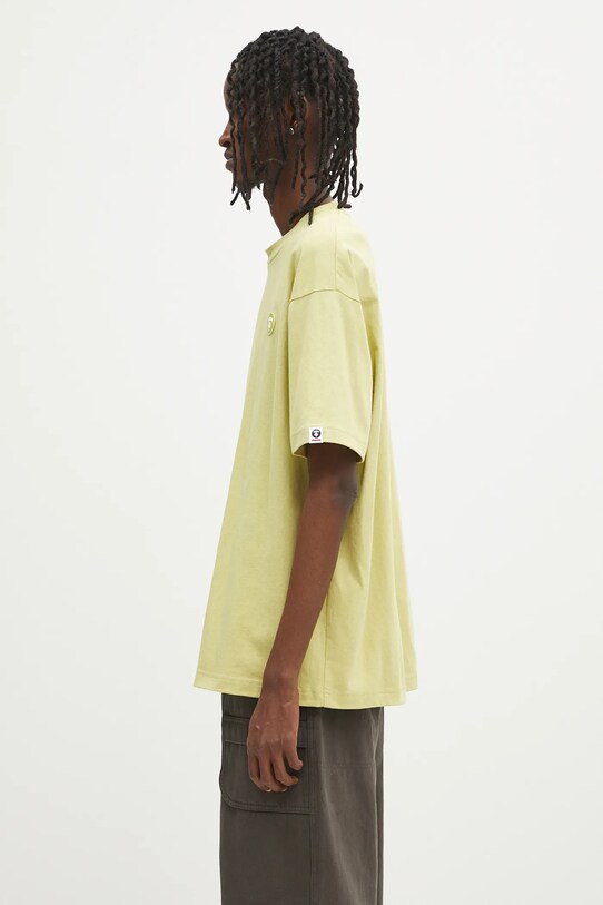 Pamučna majica AAPE Now AAPTEM1598XXO zelena SS25