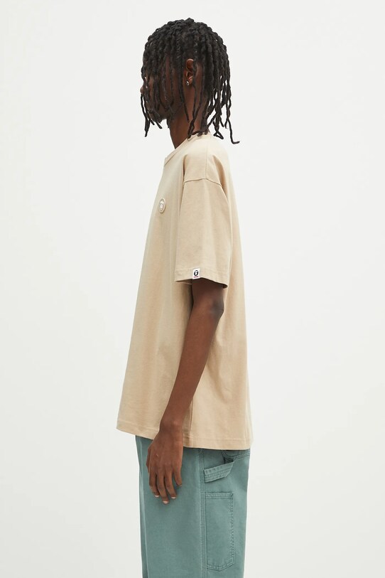AAPE t-shirt bawełniany Now AAPTEM1598XXO beżowy SS25