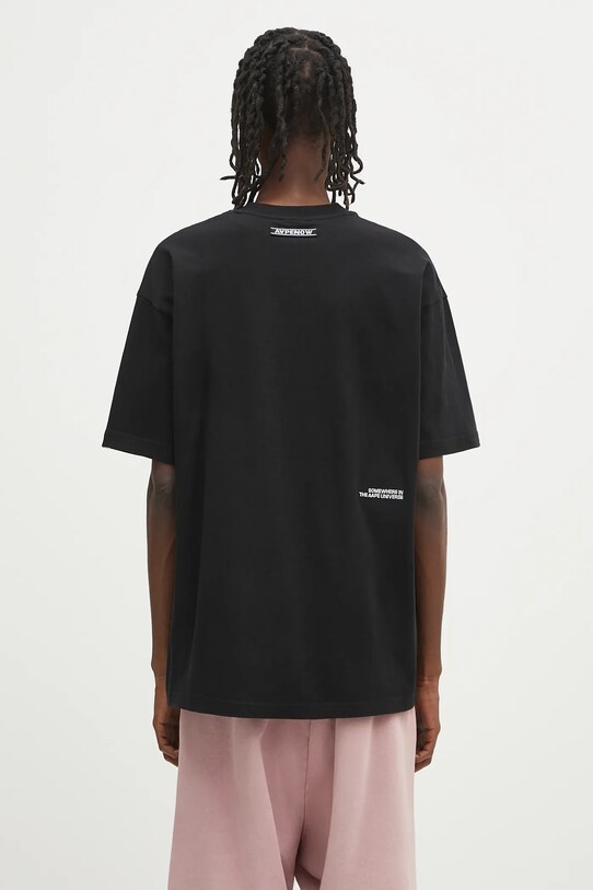 Odzież AAPE t-shirt bawełniany Now AAPTEM1598XXO czarny