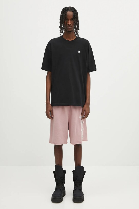 AAPE t-shirt bawełniany Now AAPTEM1598XXO czarny