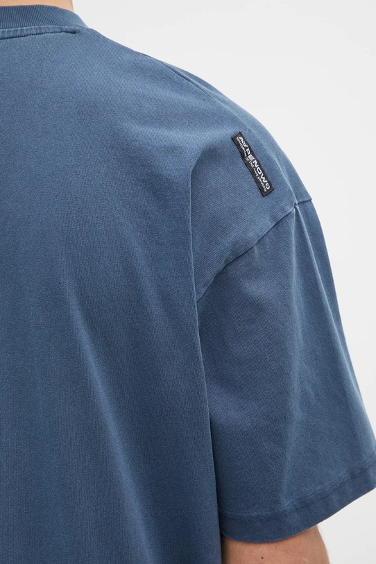 Бавовняна футболка AAPE Now AAPTEM1603XXO темно-синій