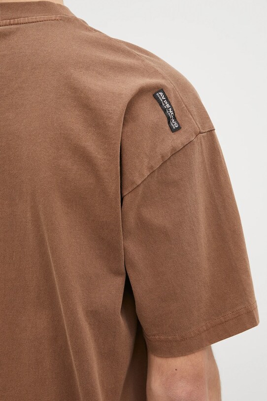 Хлопковая футболка AAPE Now AAPTEM1603XXO коричневый