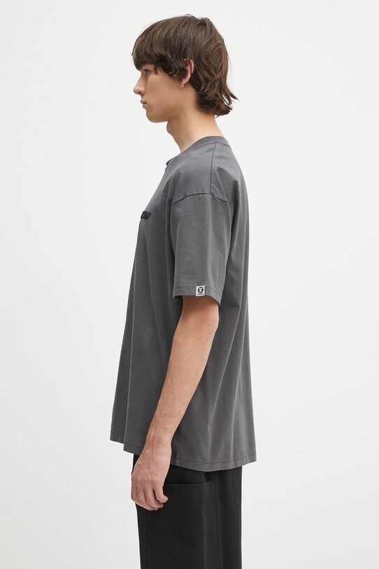 Хлопковая футболка AAPE Now AAPTEM1603XXO серый SS25