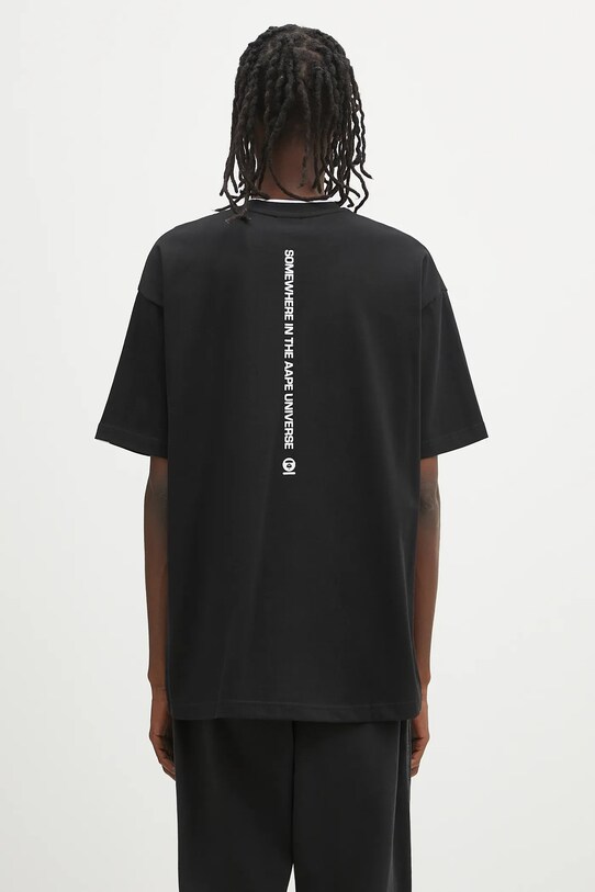 Одежда Хлопковая футболка AAPE Now AAPTEM1604XXO чёрный