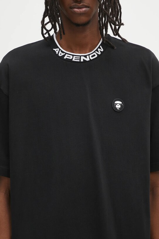Хлопковая футболка AAPE Now чёрный AAPTEM1604XXO