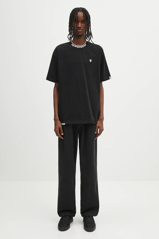 Хлопковая футболка AAPE Now AAPTEM1604XXO чёрный