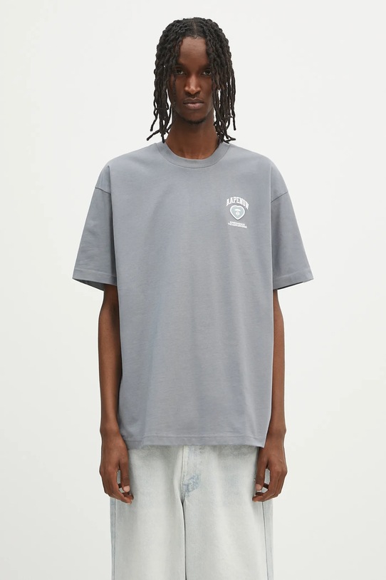 Bavlněné tričko AAPE Now relaxed šedá AAPTEM1600XXO