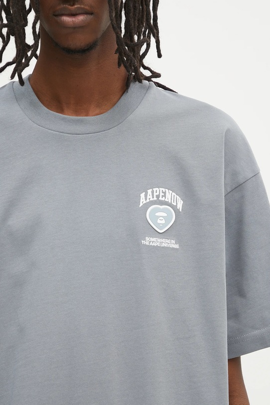 Bavlněné tričko AAPE Now šedá AAPTEM1600XXO