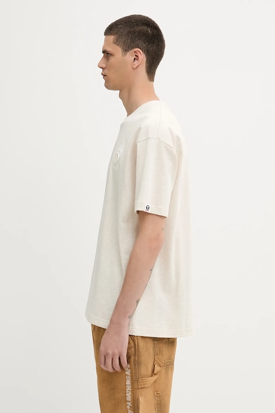 Хлопковая футболка AAPE Now AAPTEM1600XAO бежевый SS25