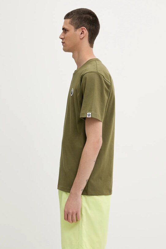 Бавовняна футболка AAPE Spades Now AAPTEM1599XXO зелений SS25