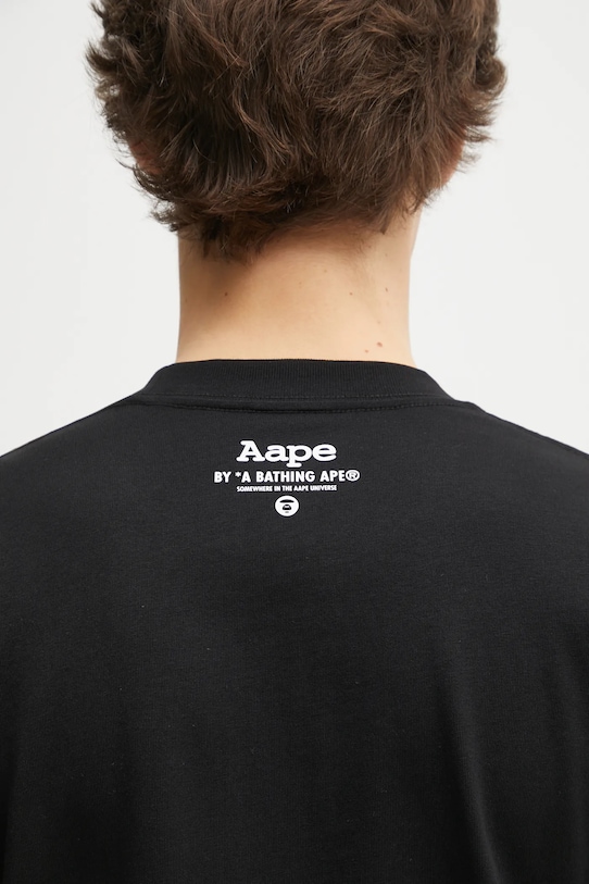 Бавовняна футболка AAPE Basic AAPTEM1639XXO чорний