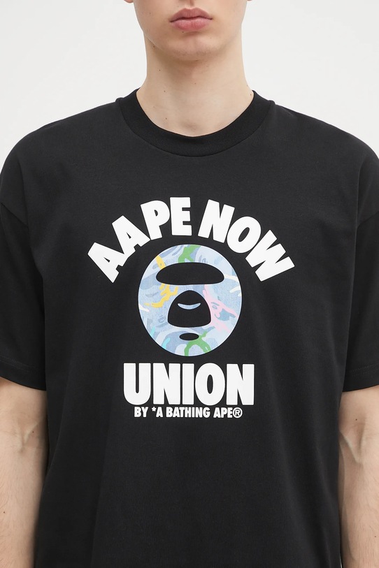 Хлопковая футболка AAPE Basic чёрный AAPTEM1643XXO
