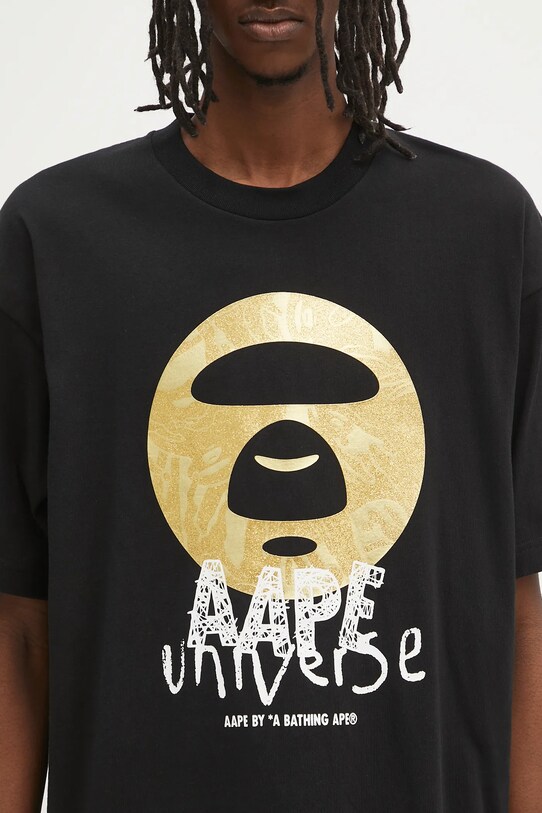 AAPE t-shirt in cotone Basic nero AAPTEM1648XXO