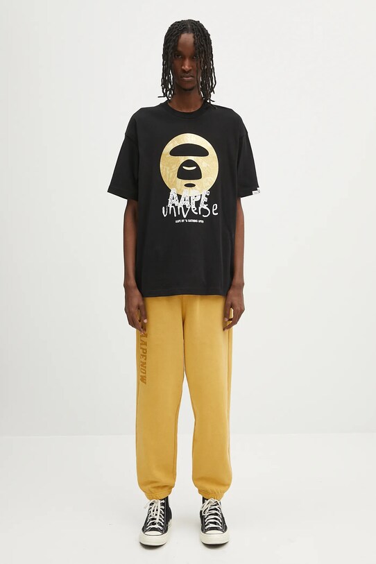 AAPE t-shirt in cotone Basic AAPTEM1648XXO nero