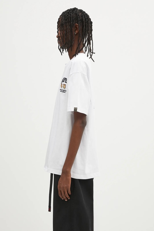 Хлопковая футболка AAPE Basic Aaper AAPTEM1611XXO белый SS25