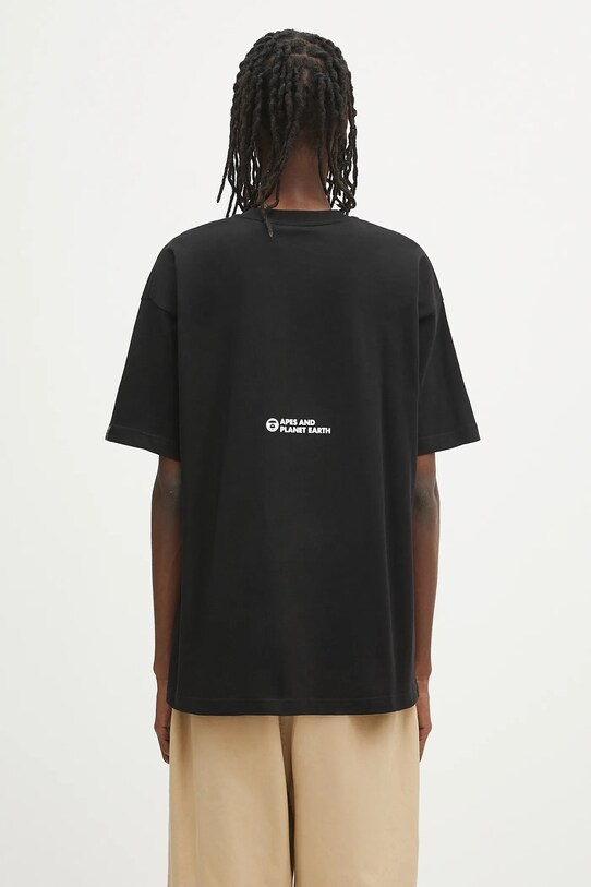 Abbigliamento AAPE t-shirt in cotone Basic Aaper AAPTEM1611XXO nero