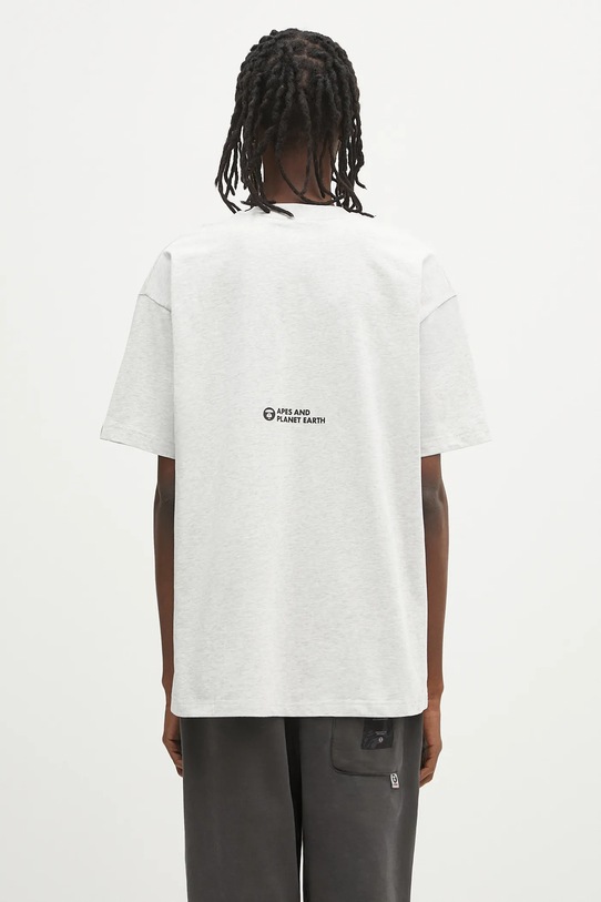 Odzież AAPE t-shirt bawełniany Basic Aaper AAPTEM1611XAO szary