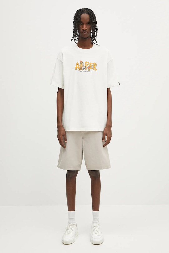 AAPE tricou din bumbac Theme Aaper AAPTEM1616XXO bej