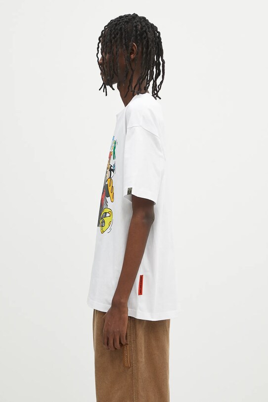 Памучна тениска AAPE Theme Aaper AAPTEM1613XXO бял SS25
