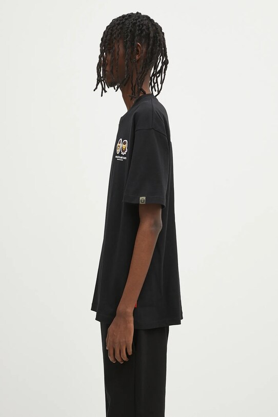 Хлопковая футболка AAPE Basic Aaper AAPTEM1675XXO чёрный SS25
