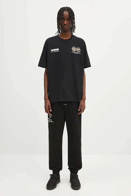 Хлопковая футболка AAPE Basic Aaper AAPTEM1675XXO чёрный