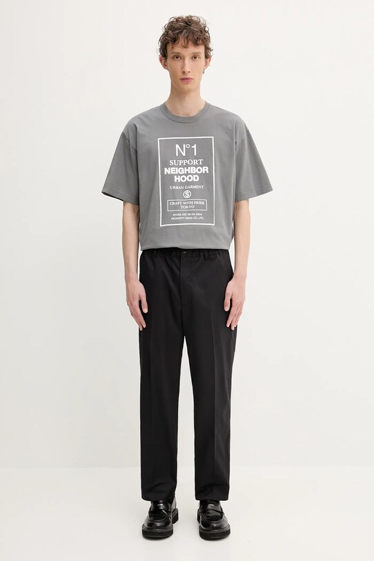 NEIGHBORHOOD tricou din bumbac Nh . Tee Ss-15 251PCNH.ST15 gri