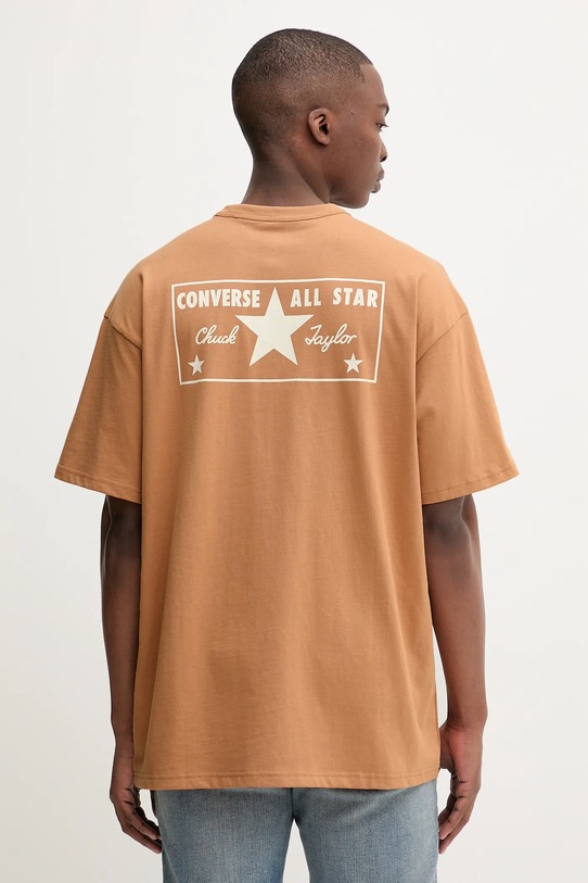 Odzież Converse t-shirt bawełniany 10027997.A04 pomarańczowy